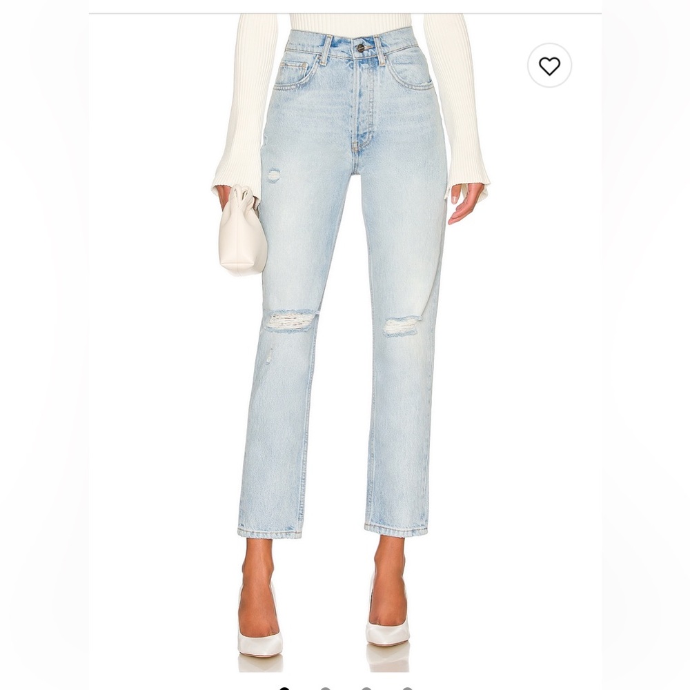 ANINE BING Sonya Jean in Destructed Classic Blue